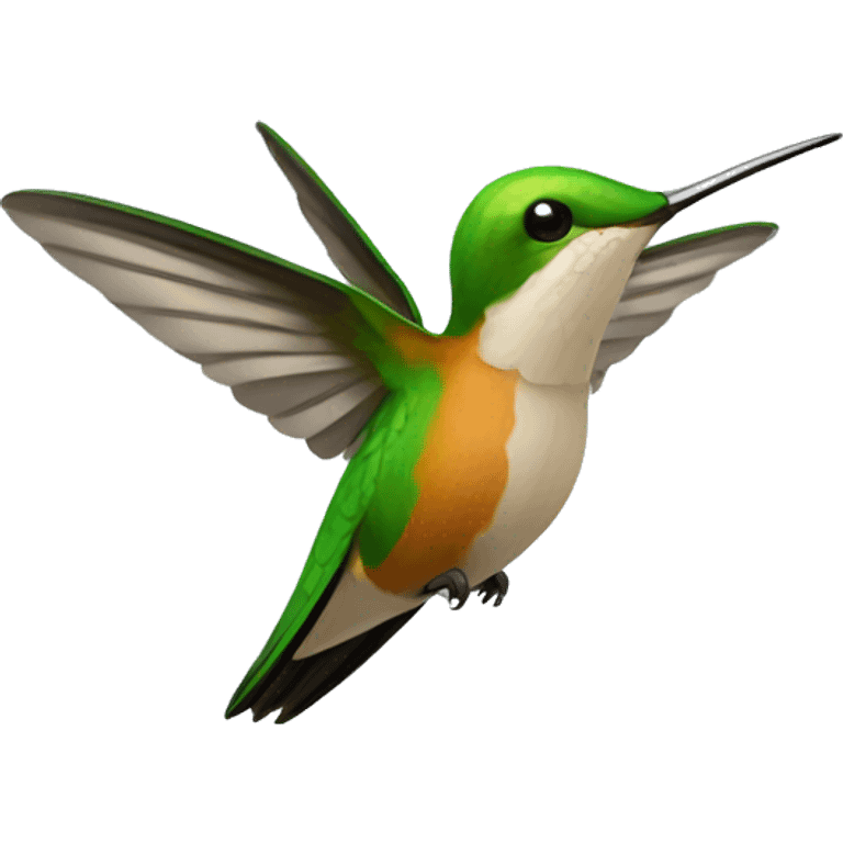 Hummingbird with fluttering wings emoji