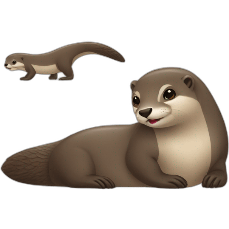 Loutre avec une queue de castor  emoji