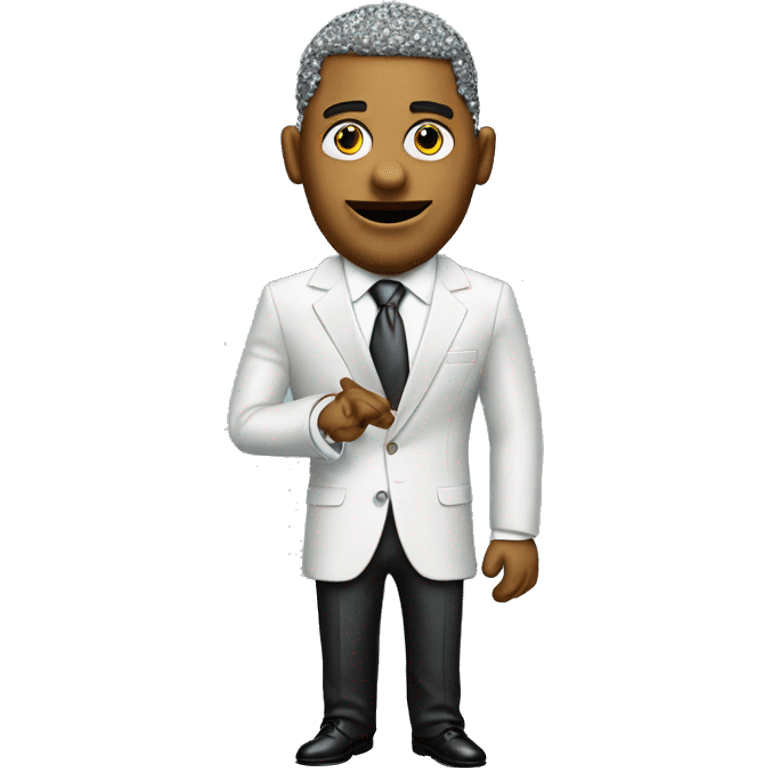 Bling businessman as puppet emoji