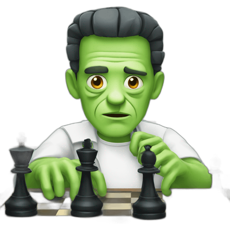 Frankenstein playing chess emoji