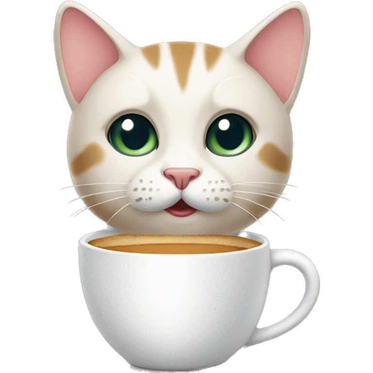 Cat with cup emoji