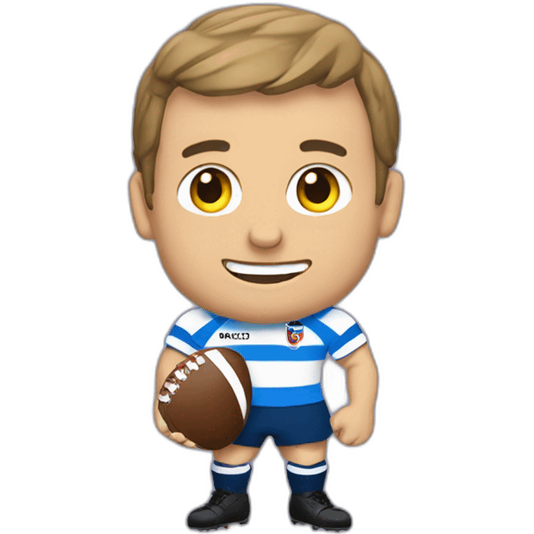 Macron With a rugby ball emoji