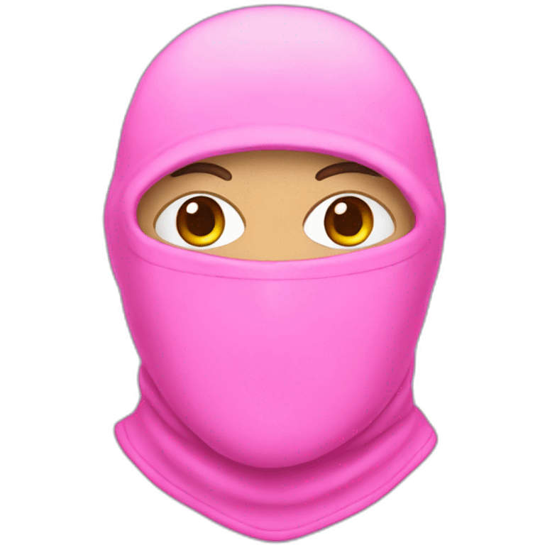 pink balaclava emoji