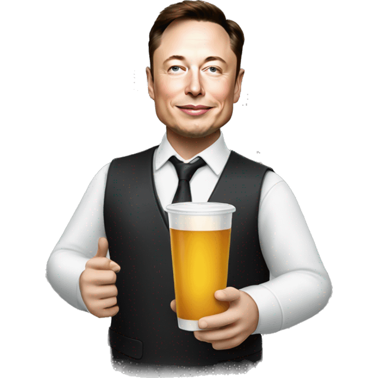 Make Elon musk holding prime drink emoji