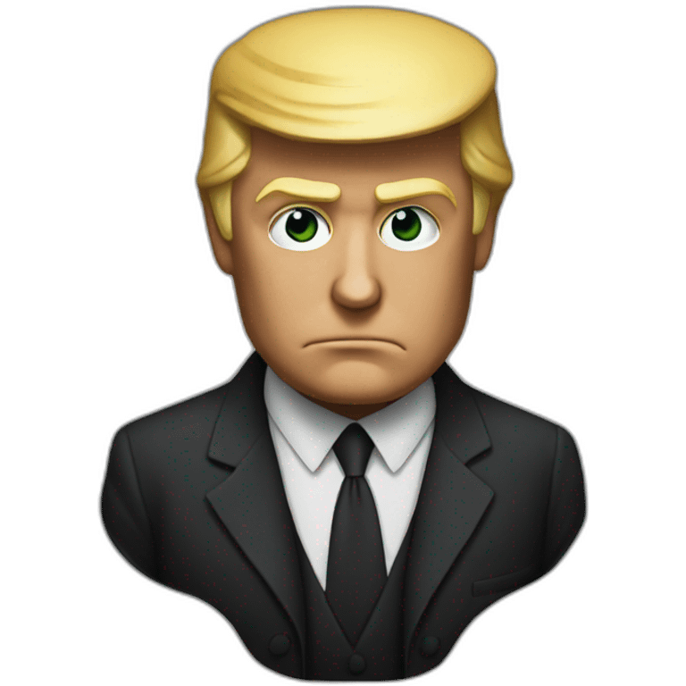 Donald Trump noir emoji