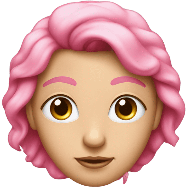 Cœur de couleur rose avec des yeux emoji