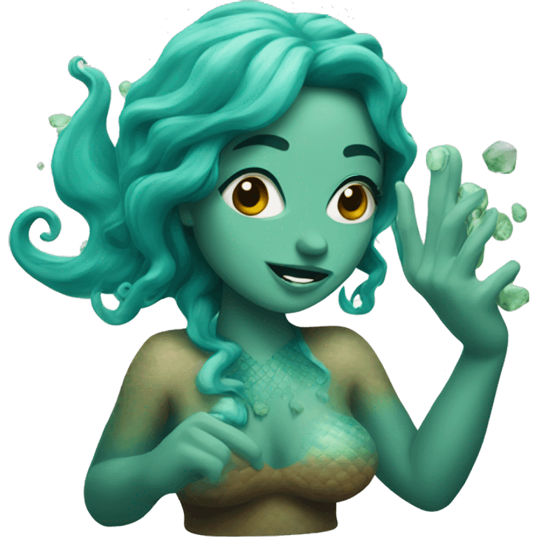 Mermaid stoned emoji