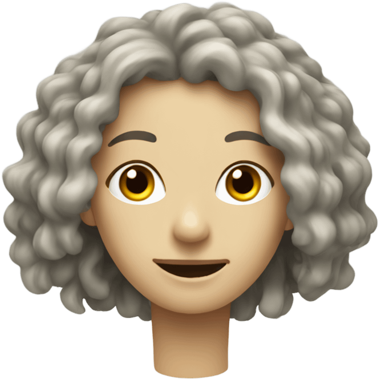 Flat mop grey beige  emoji