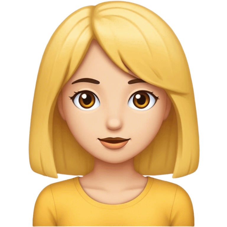 Una chica con peluca emoji