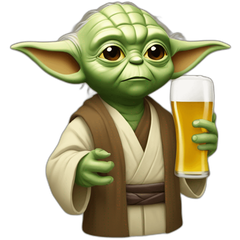 Yoda qui bois une bière 🍺 emoji