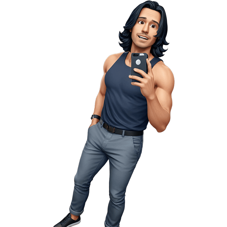 selfie of a stylish guy emoji