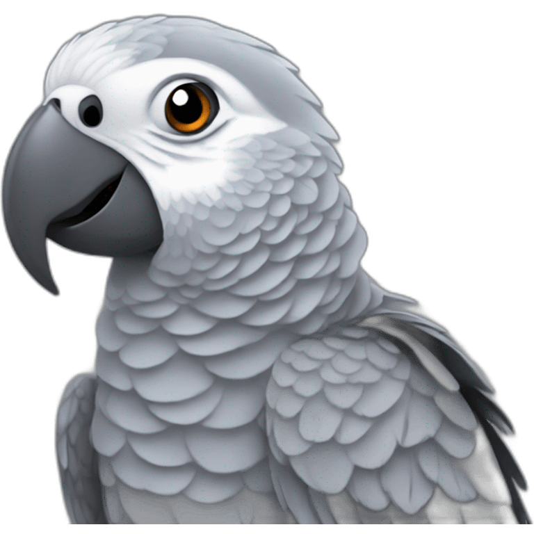 african grey parrot emoji