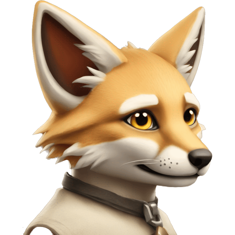 Draw a desert fox character emoji