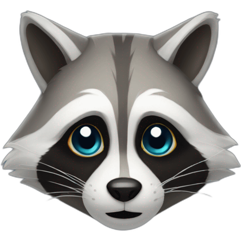 ghostly raccoon emoji