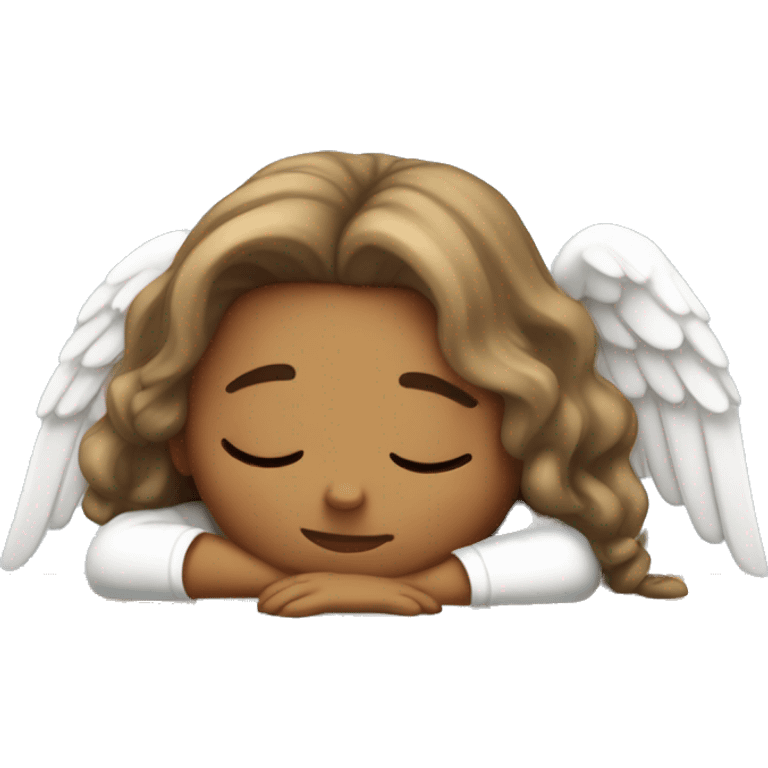 angelic  girl sleeping in desk  emoji