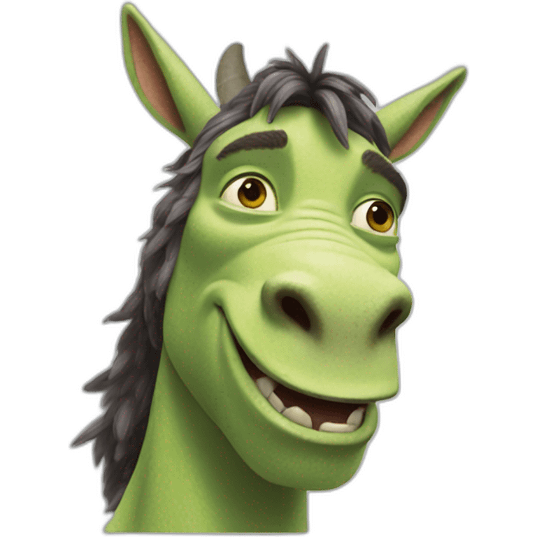 La dragona y burro shrek emoji