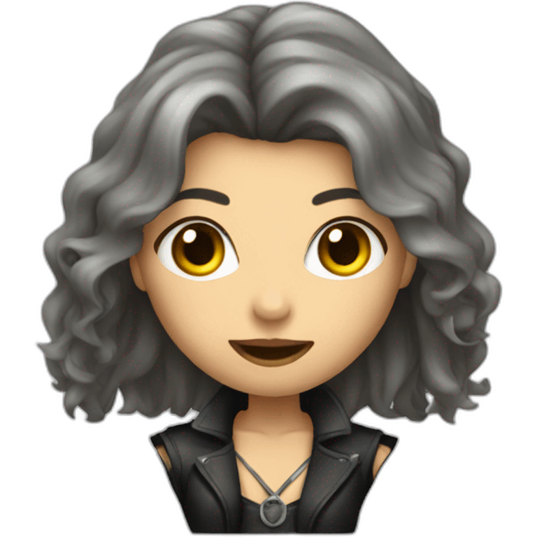 femal metal singer emoji