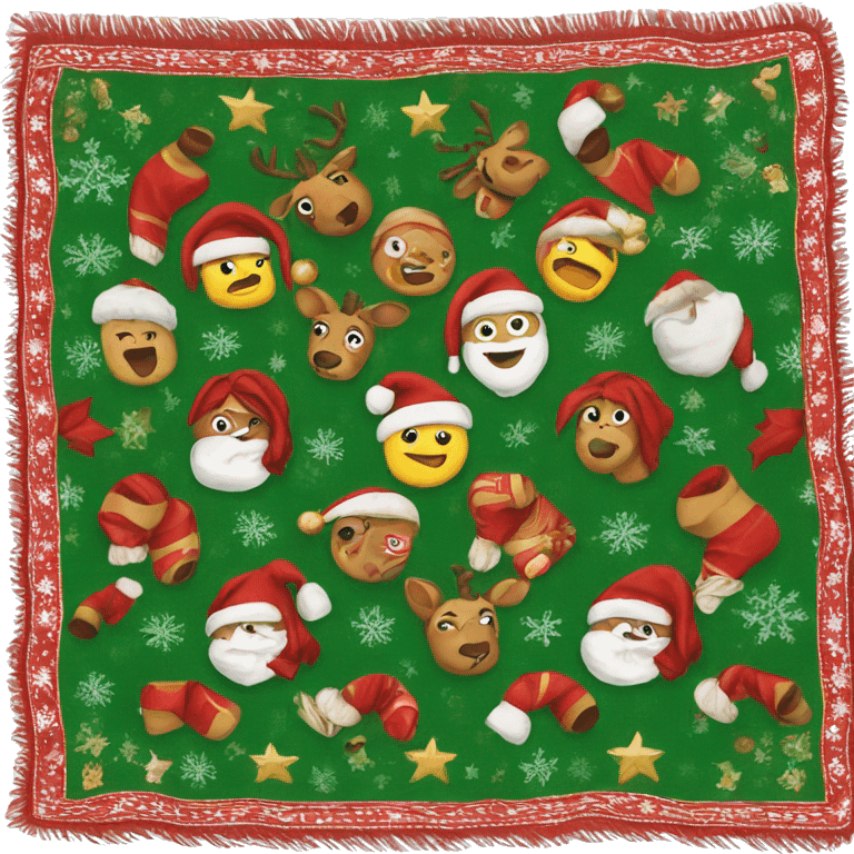 Christmas blanket emoji