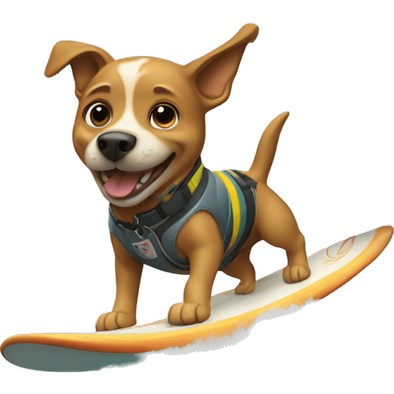 dog surfing emoji