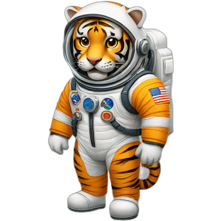 tiger cosmonaut emoji