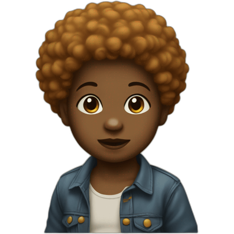 afro-baby emoji