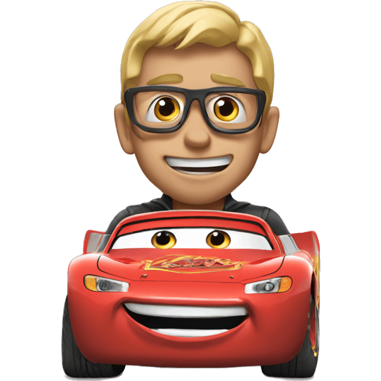 Flash mcqueen from the movie cars emoji