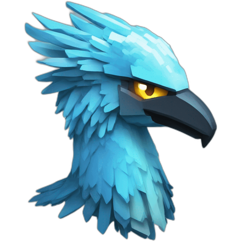 Minecraft Articuno Cyberpunk Head emoji