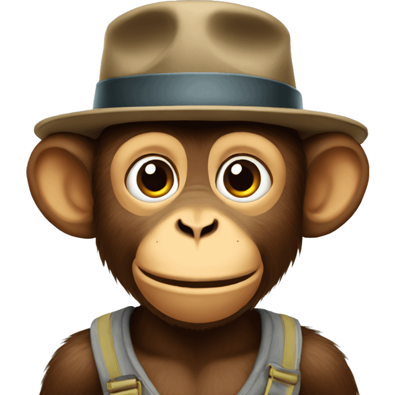 Monkey wearing hat emoji