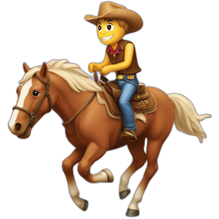 Running Horse with cowboy hat emoji