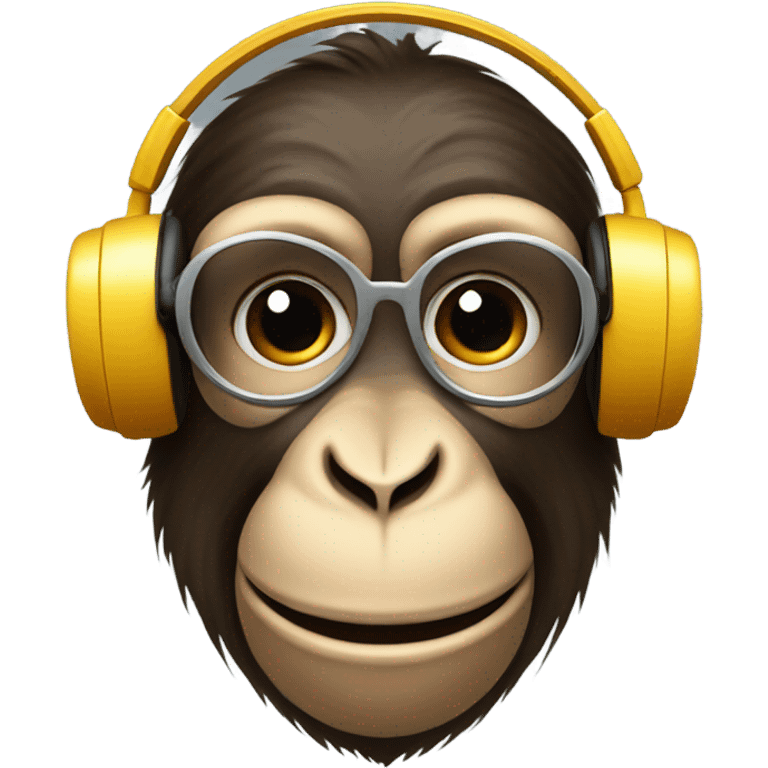 Monkey with headphones emoji