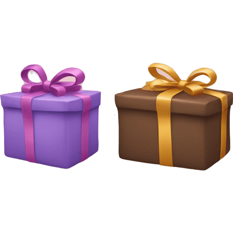 two presents side by side emoji