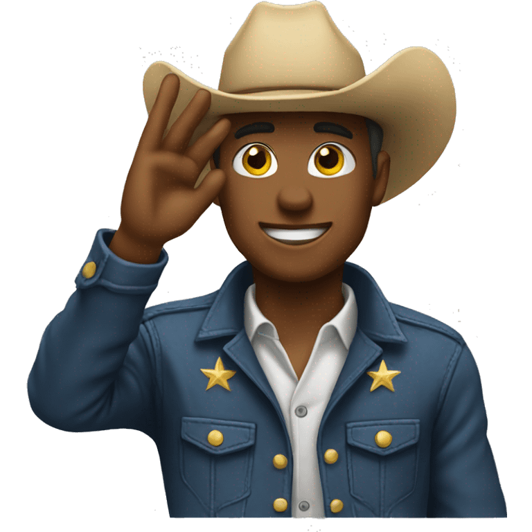 cowboy salute emoji emoji