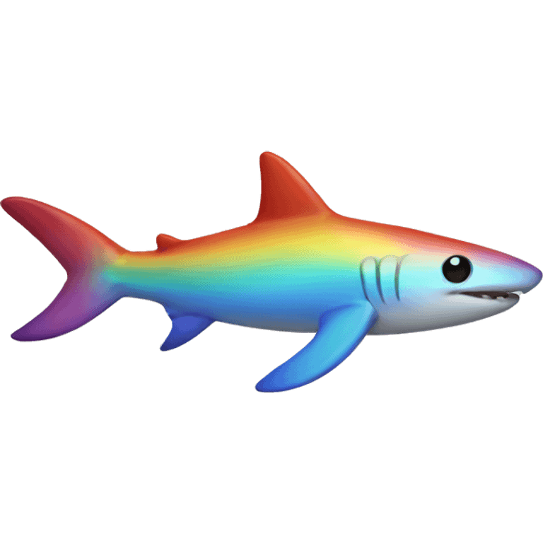 Rainbow shark emoji