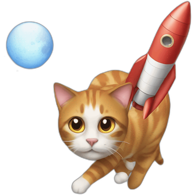 a emoji of a rocket with a cat emoji