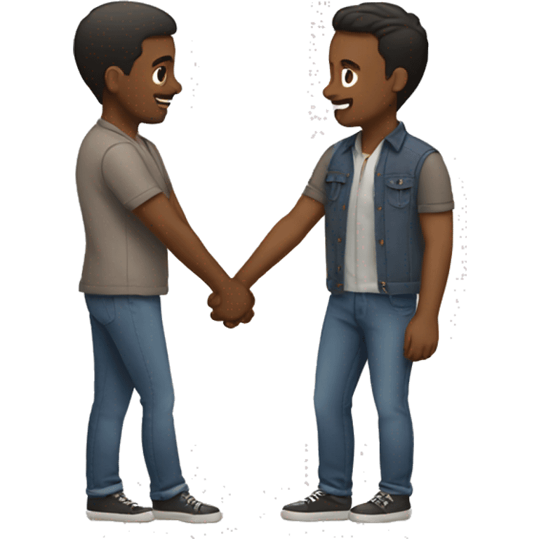 Gay male couple holding hands  emoji