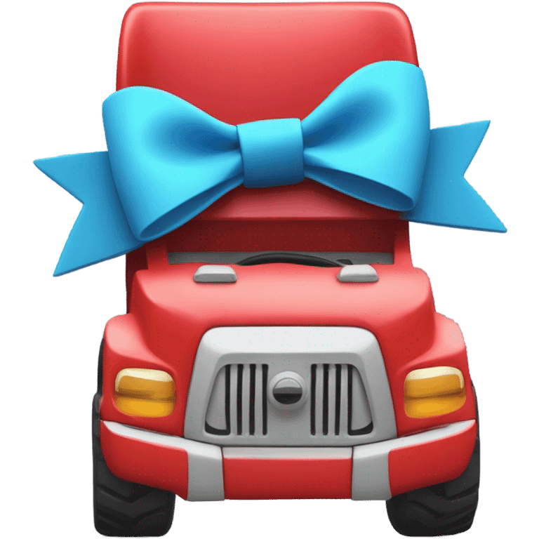 a bow on top of a red ride on toy UTV for kids emoji