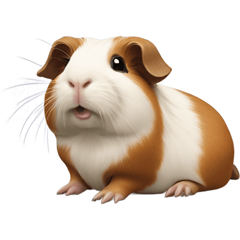 Guinea pig wearing a holy cross emoji