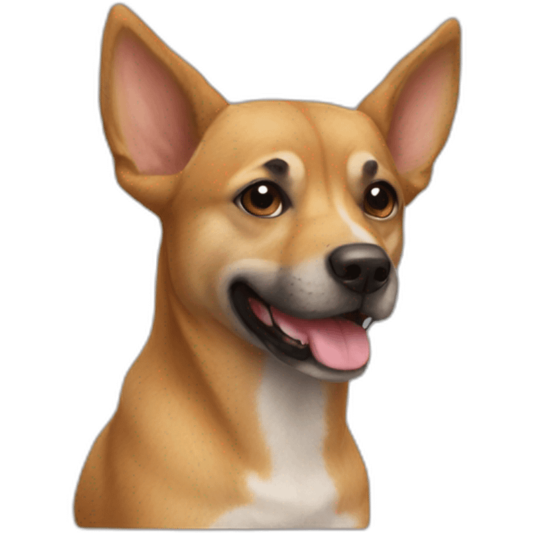 Chien sur chat emoji