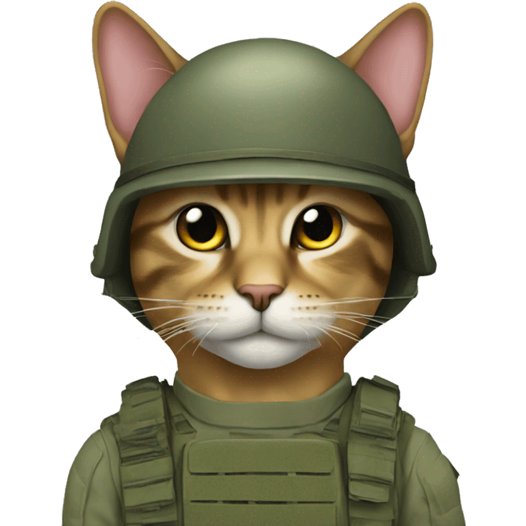 Military cat emoji