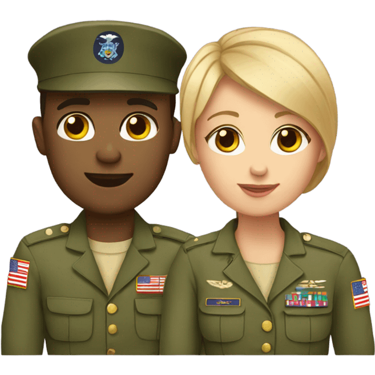 military couple emoji