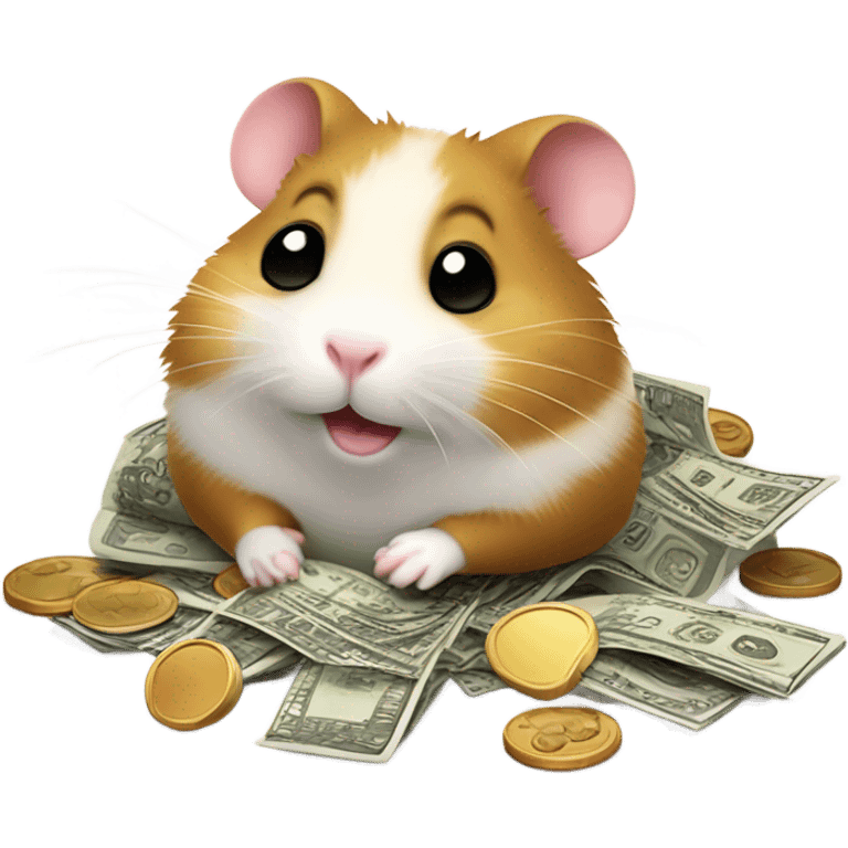 Hamster with money emoji