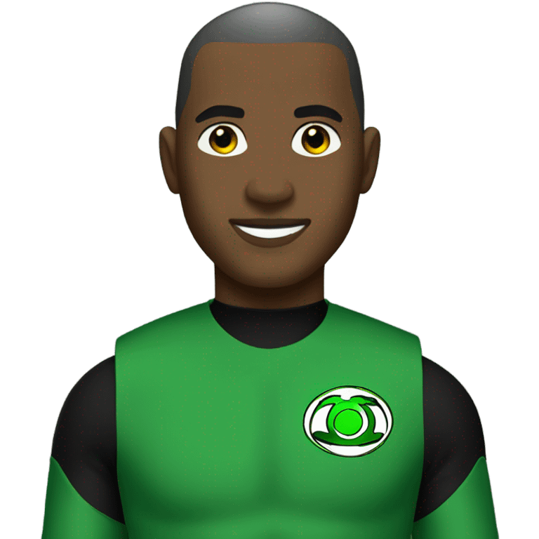 Black man buzz cut green lantern  emoji