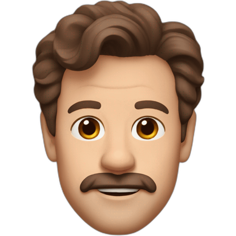 Ted lasso head brown hair emoji