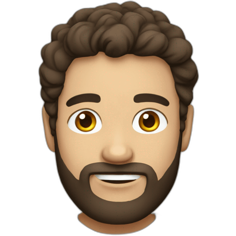 Brunette Man with beard and hoody emoji