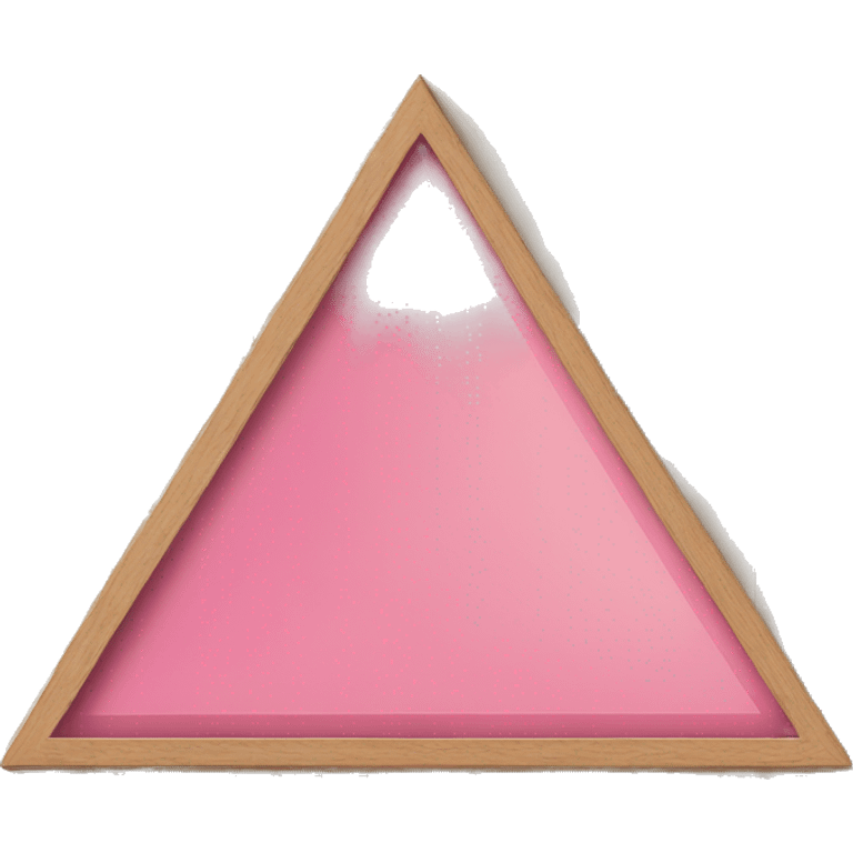 pink triangle on plywood shield emoji