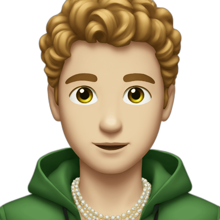 Posh-boy-with-pearl-necklace-and-green-eyes-and-brown-hair emoji