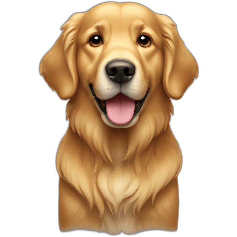 senior golden retriever dog emoji