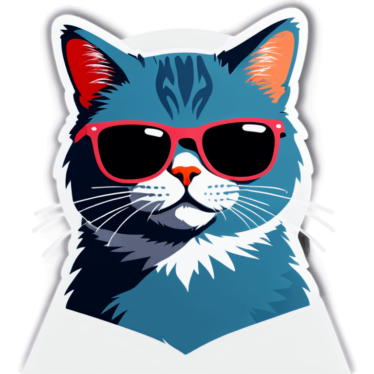 Cat with sunglasses emoji