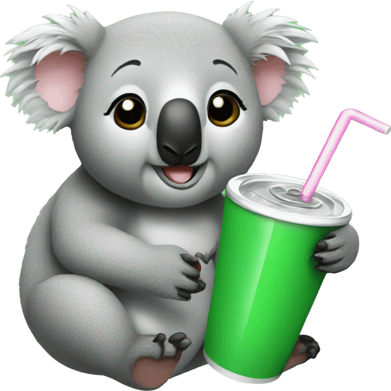 koala drinking soda emoji