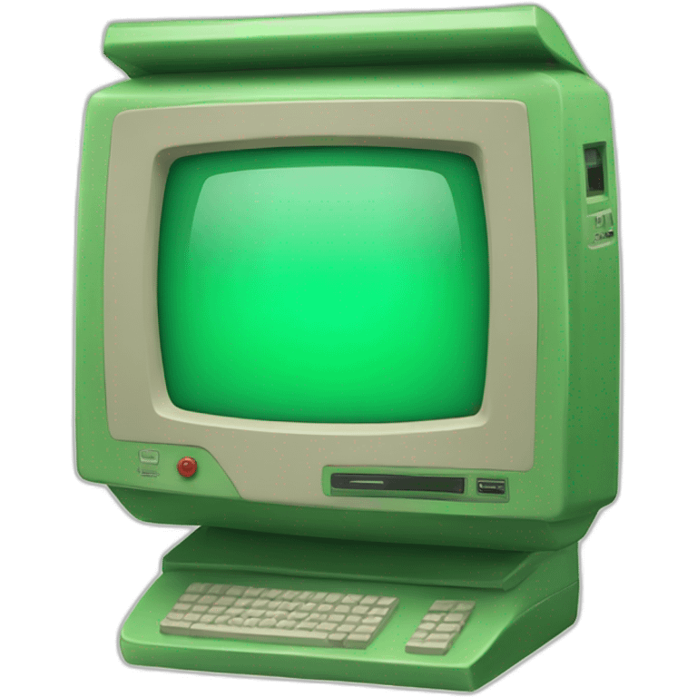 Retro green monitor screen emoji